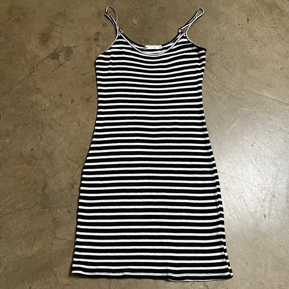 Black and white Striped dress